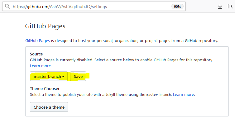 Enable Github Pages