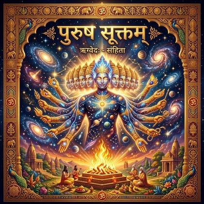 पुरुष सूक्तम् — ऋग्वेद (१०.९०) / यजुर्वेद (३१) पुस्तक आवरण